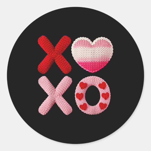 Valentine Vibe Design  Runder Aufkleber (Vorderseite)