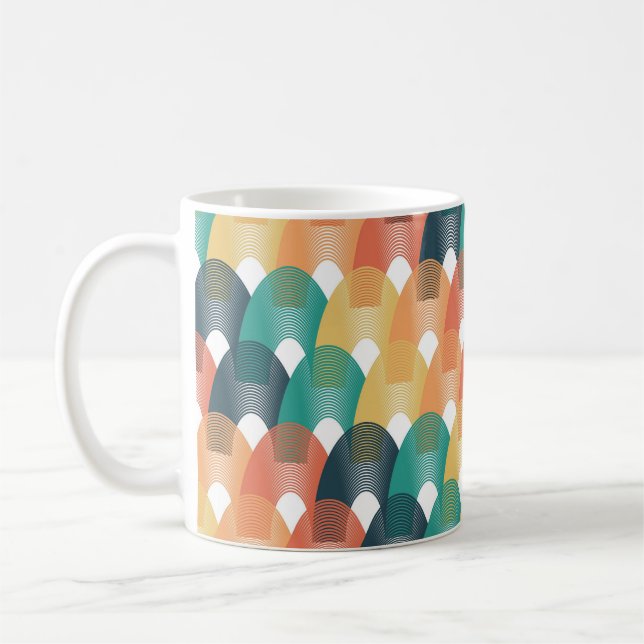 Valentine Vibes Art Nouveau Pattern  Kaffeetasse (Links)