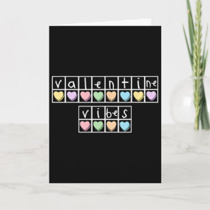 Valentine Vibes Candy Heart Alphabetisierungs-Coac Karte