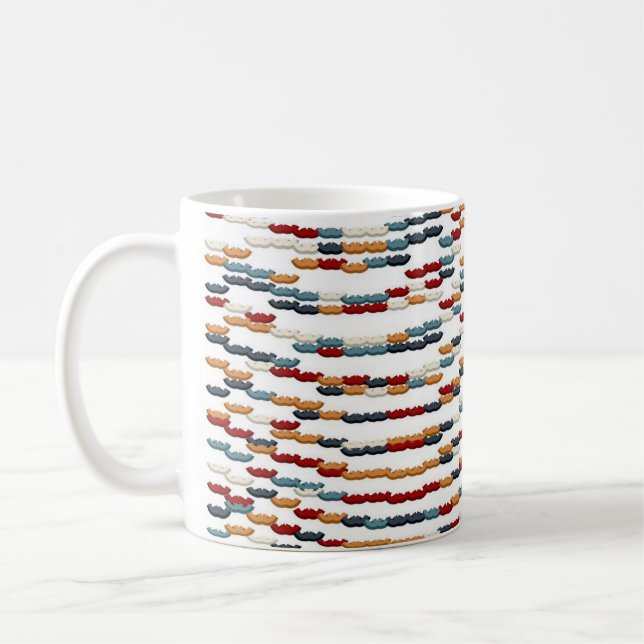 Valentine Vibes Colorful Floral Pattern Kaffeetasse (Links)