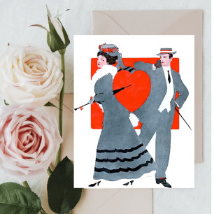 Valentine Vintag Couple Feiertagskarte