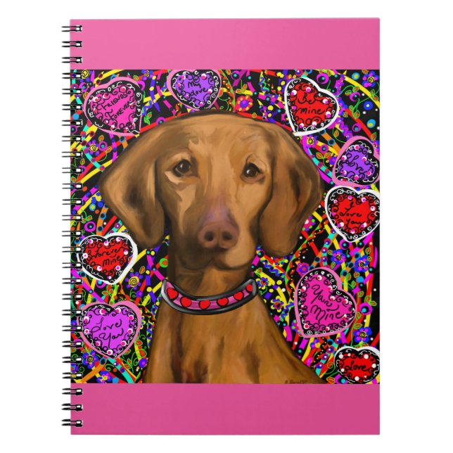 Valentine Vizsla Notizblock (Vorderseite)