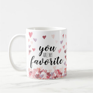 Valentine Watercolor Herz - Du bist meine Liebling Kaffeetasse