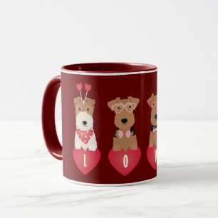 Valentine Welsh Wire Fox Terrier Dogs Tasse