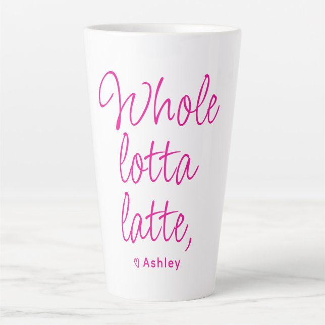 Valentine Whole Lotta Latte Hot Pink Milchtasse (Vorderseite)