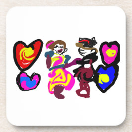 Valentine win love getränkeuntersetzer