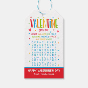 Valentine Word Search Activity School Geschenkanhänger