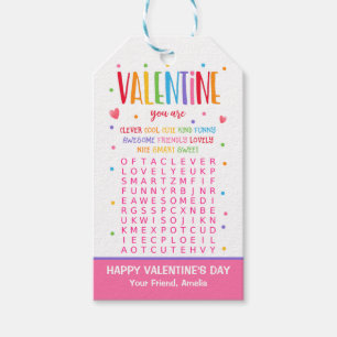 Valentine Word Search School Geschenkanhänger