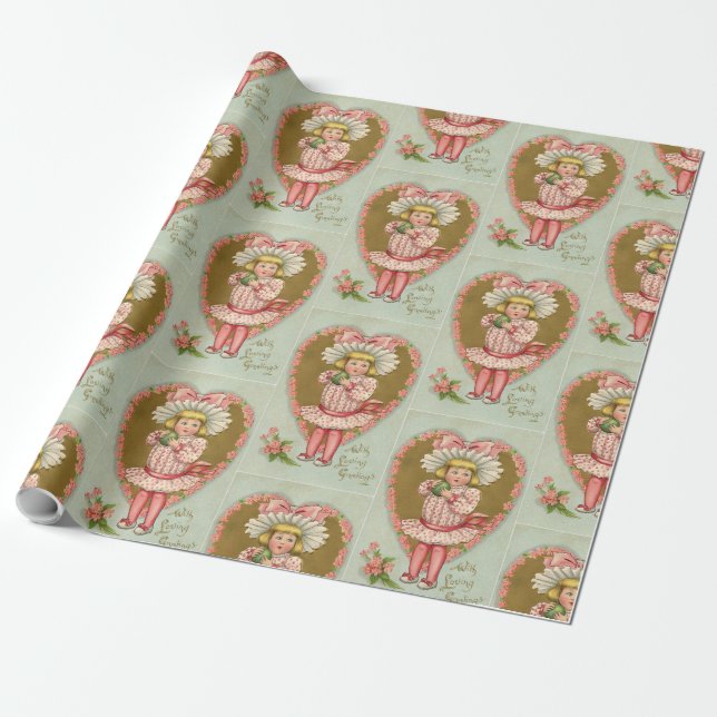 Valentine Wrapping Paper Geschenkpapier (Ungerollt)