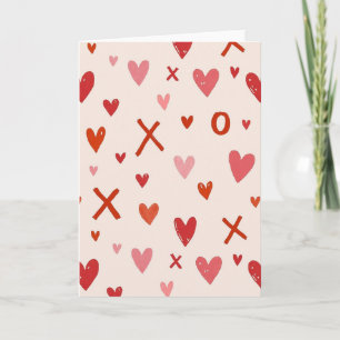 Valentine Xoxo Love Hearts Karte