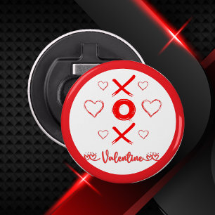 Valentine XOXO mit Herz in Rot Flaschenöffner