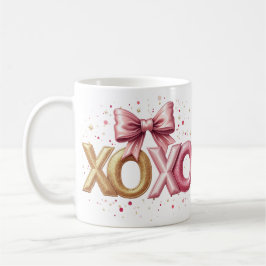 Valentine XOXO Rosa Valentinstag Kaffeetasse