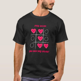 VALENTINE You Won My Heart Tic Tac Toe Liebe Desig T-Shirt