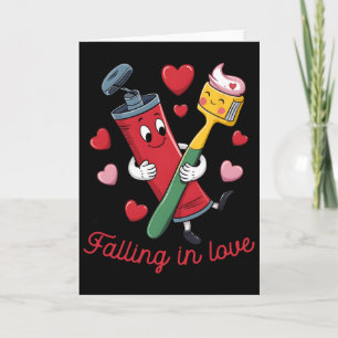 Valentine Zahnpasta Liebe Zahnbürsten verlieben si Karte