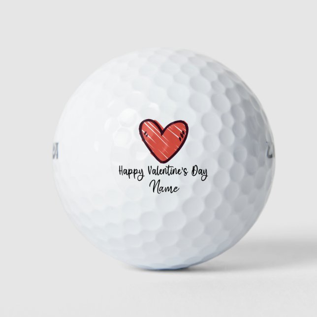 Valentine zu Golfer mit Liebe Sie Golfball (Vorderseite)