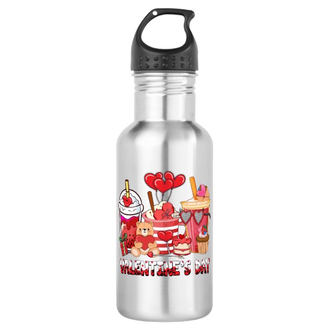 Valentinenkaffee Edelstahlflasche (Vorderseite)