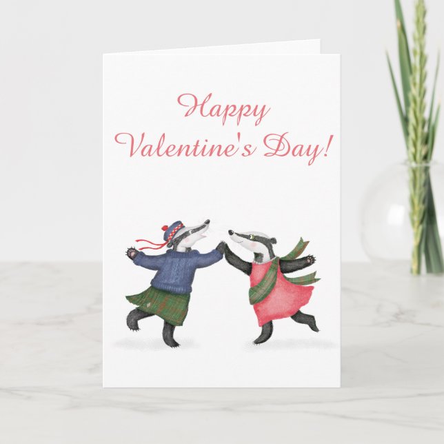 Valentinenkarte des Badgers Karte (Vorderseite)