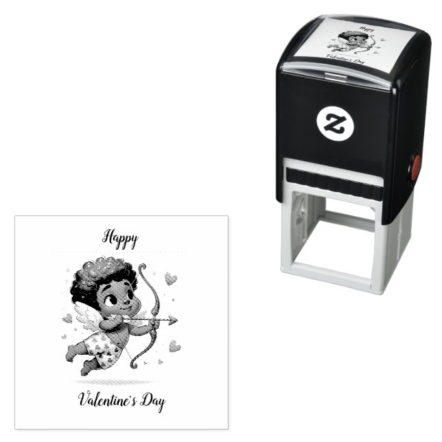 Valentinenkarte des Kupiden Permastempel (Beispiel)