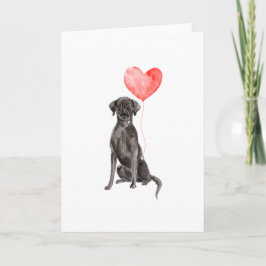 Valentinenkarte Schwarzes Labrador, Hundevalente Feiertagskarte