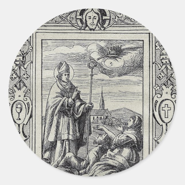 Valentiner Bischof von Terni Runder Aufkleber (Vorderseite)