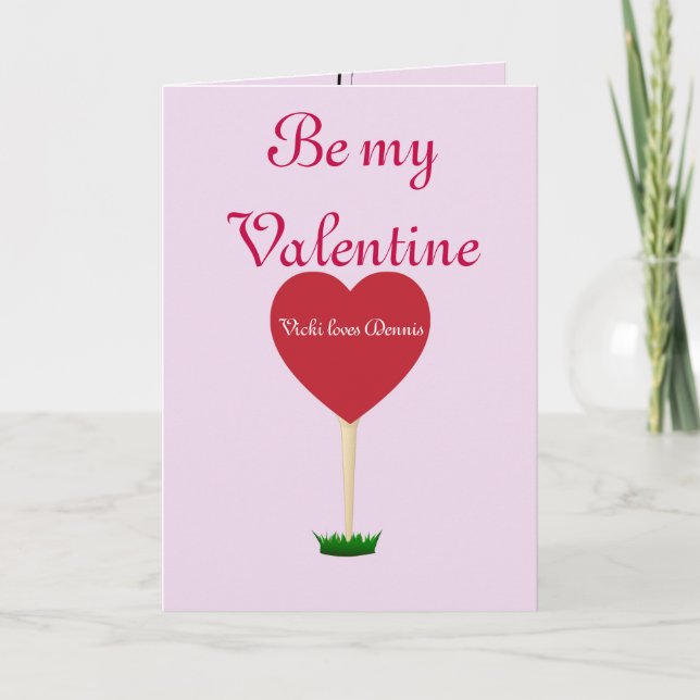 Valentiner Golfkarte Feiertagskarte (Vorderseite)