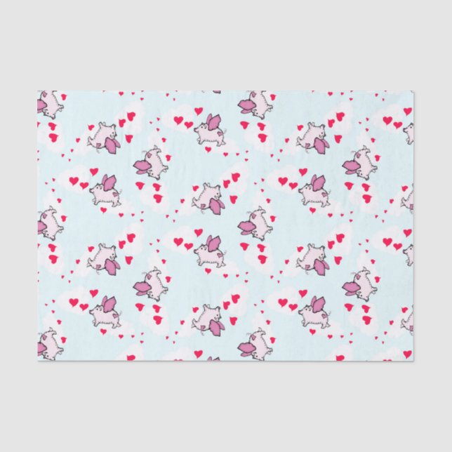 Valentiner Herzschweine Seidenpapier (Vorderseite)