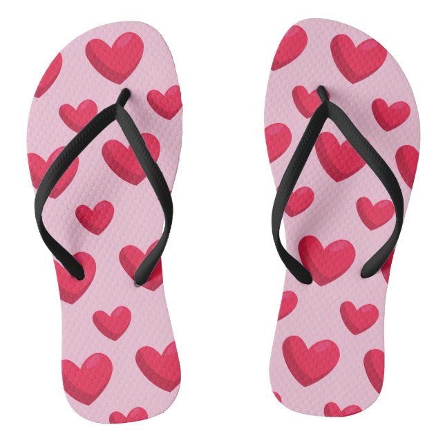 Valentiner Hintergrund mit Herz-Liebe Flip Flops (Fußbett)