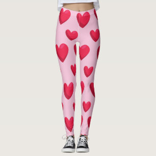 Valentiner Hintergrund mit Herz-Liebe Leggings