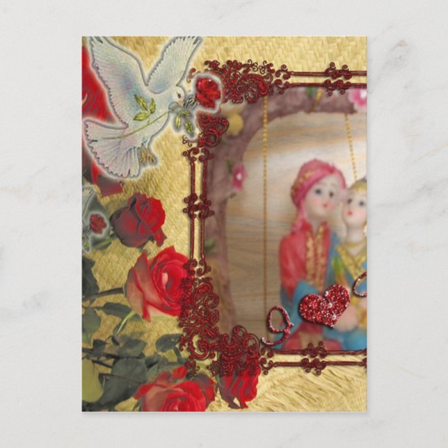 Valentiner Liebhaber Feiertagspostkarte (Vorderseite)