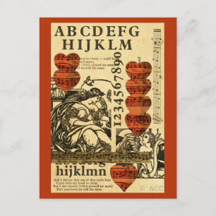 Valentiner Musikherzen Feiertagspostkarte