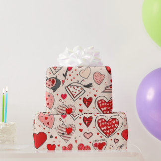 Valentiner Tagesherzen Wrapping Paper Geschenkpapier