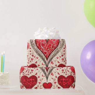 Valentiner Tagesherzen Wrapping Paper Geschenkpapier
