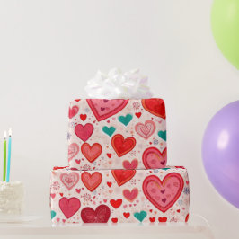Valentiner Tagesherzen Wrapping Paper Geschenkpapier