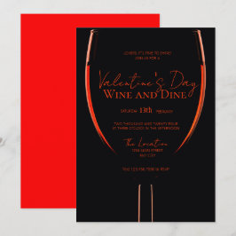 Valentiner Wein und Dine Einladung