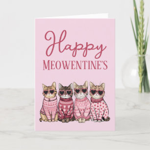 Valentinerkarte der niedlichen Katzen Feiertagskarte