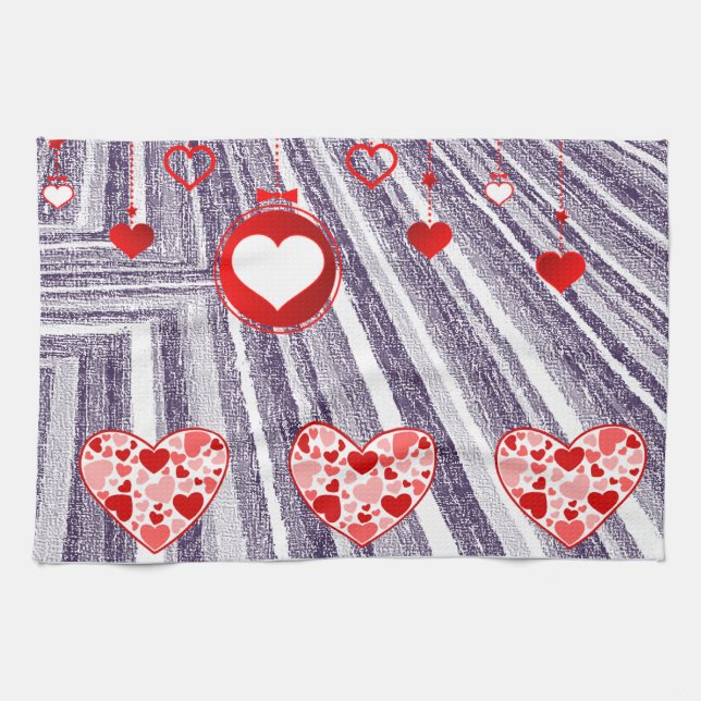 valentines amour cuisine serviette (Horizontal)
