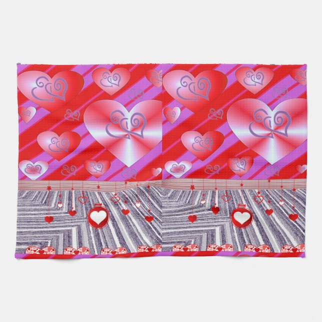 valentines amour cuisine serviette (Horizontal)
