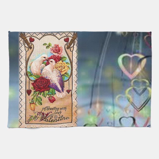 valentines amour cuisine serviette (Horizontal)