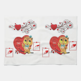 valentines amour cuisine serviette