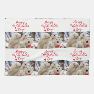 valentines amour cuisine serviette à main Ours pol