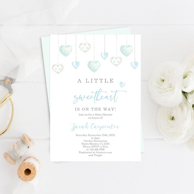 Valentines Baby Shower Boy Einladung (Von Creator hochgeladen)