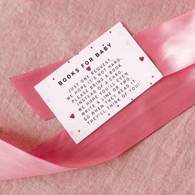 Valentine's Baby Shower - Bücher für Baby Begleitkarte (Von Creator hochgeladen)