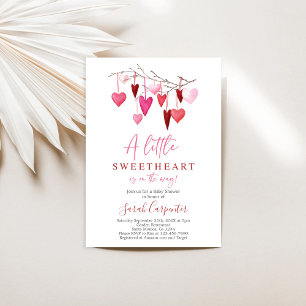 Valentines Baby shower Invitation fille