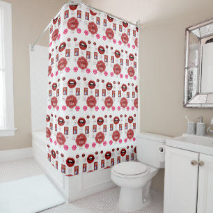 Valentines baiser rideau de douche