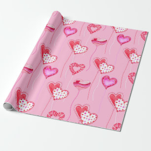 Valentines Ballons Packpapier
