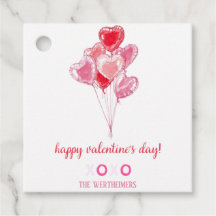 Valentines Balloon Gift Tag