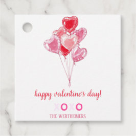 Valentines Balloon Gift Tag Geschenkanhänger
