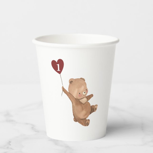 Valentines Bear Pappbecher (Vorderseite)