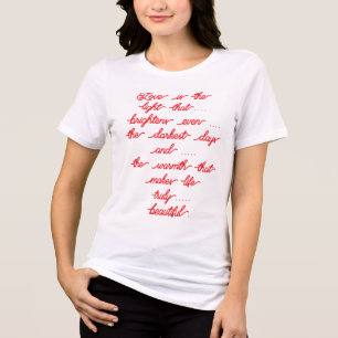 Valentine's Bella + Leinwand Frauen-Drei-Punkte-T- Tri-Blend Shirt