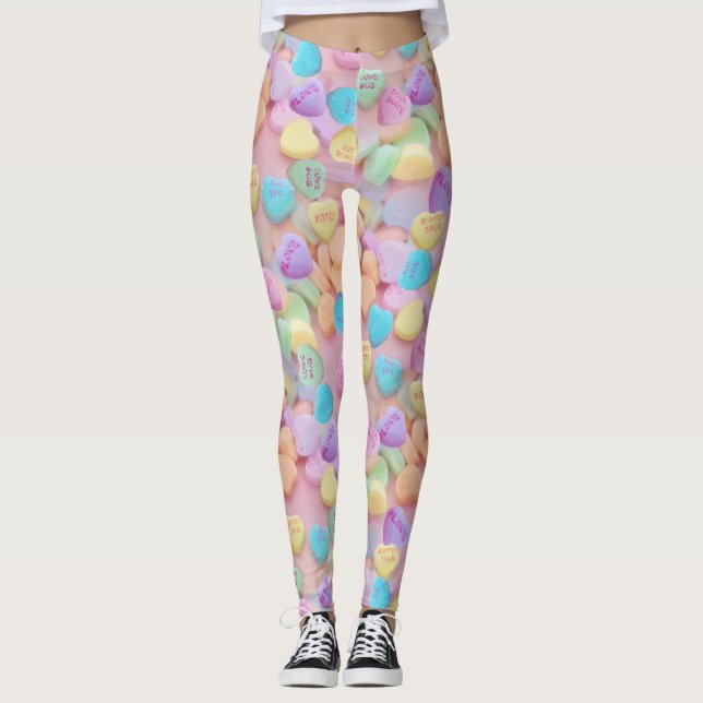 valentines bonbons coeur leggings (Devant)